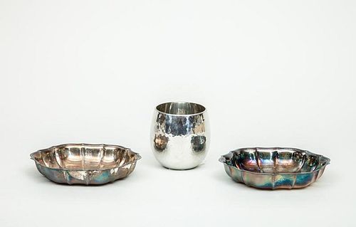 Pair of International Silver-Plated Candy Dishes, in the Chippendale Pattern