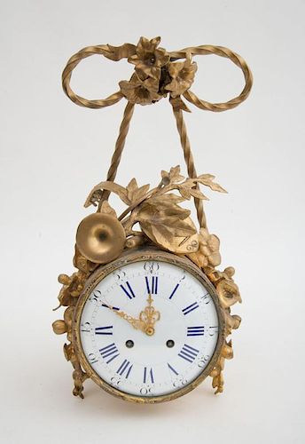 Louis XVI Style Gilt-Metal Wall Clock