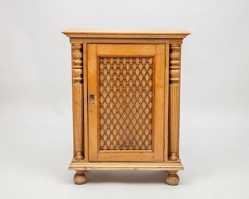 Victorian Carved White Pine Side Cabinet