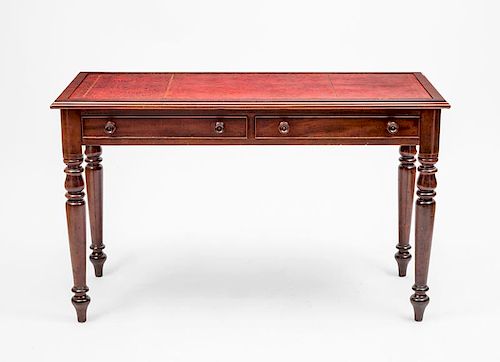 William IV Style Mahogany Leather-Top Writing Desk