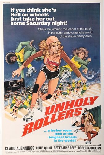 Rare "Unholy Rollers" Theatre Lobby Movie Poster