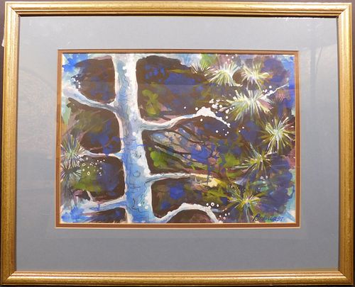 Howard Besnia: Pine Tree Watercolor 