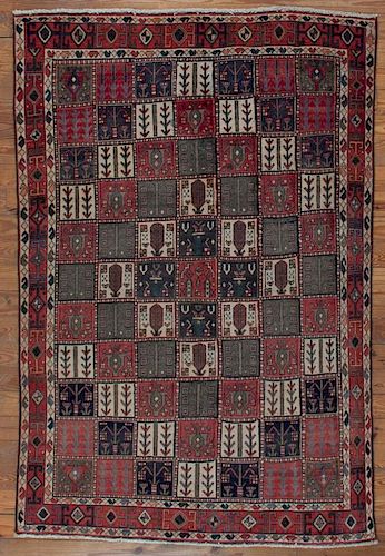Antique Bakhtiari 9'8" x 6'5" Wool Rug