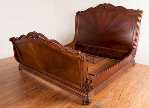 Continental Style King Size Sleigh Bed