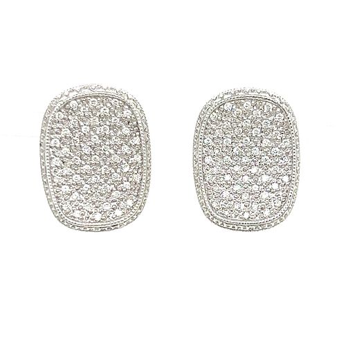 14k Diamond Pave Earrings