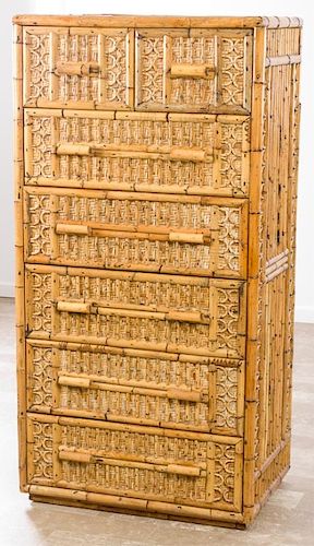 Bamboo Tall Chest of Drawers