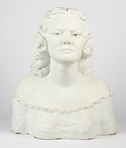 FELIX WEHLS DE WELDON (AUSTRIAN-AMERICAN, 1907-2003) PLASTER BUST OF A YOUNG WOMAN