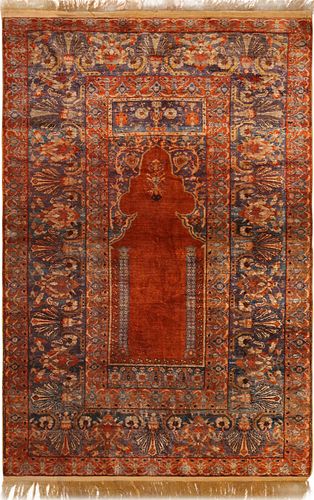 Antique Silk Prayer Sivas Rug 5 ft 11 in x 3 ft 9 in (1.8 m x 1.14 m)