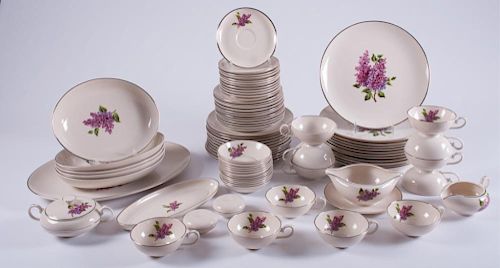 Fine Arts "Lilac" Pattern Porcelain Dinner Service
