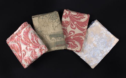FOUR COTTON FORTUNY SAMPLES, ITALY, MID 20TH C