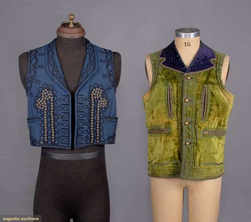 TWO REGIONAL VESTS, SOUTH AMERICA, LATE 19TH-EARLY 20TH C