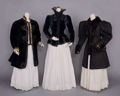 THREE LADIES JACKETS, AMERICA & PARIS, 1890-1910