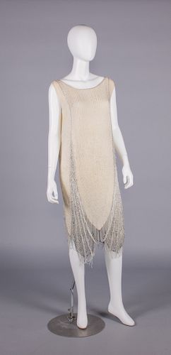 BEAD ENCRUSTED FLAPPER DRESS, MID 1920s