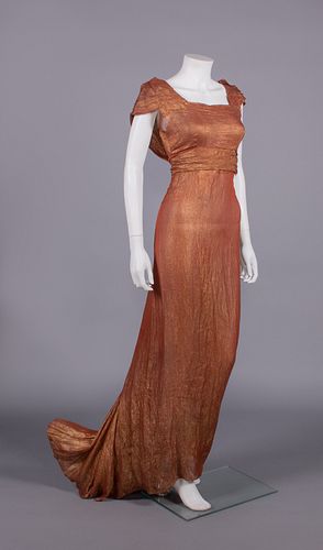 TRAINED LAME' EVENING GOWN, c. 1933