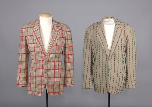 TWO HAND EMBROIDERED MANS JACKETS, 1940s