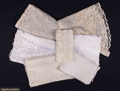 BOBBIN & TAPE LACE FLOUNCE YARDAGE, LATE 19TH-EARLY 20TH C