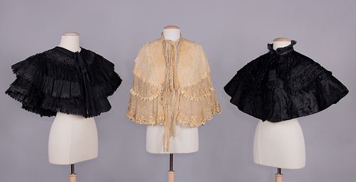 THREE EMBELLISHED EVENING CAPELETS, 1900-1905