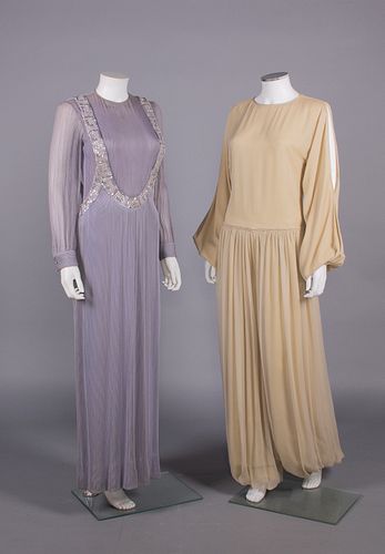 GALANOS EVENING GOWN & JUMPSUIT, AMERICA, 1974-1975