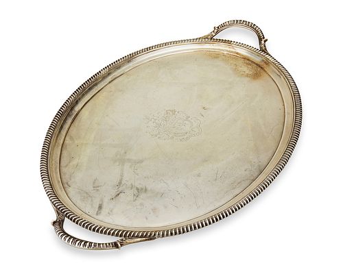 An English sterling silver tray