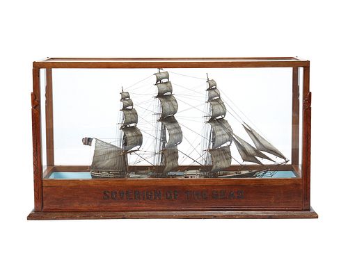 A ship's model of the "Sovereign of the Seas NY"