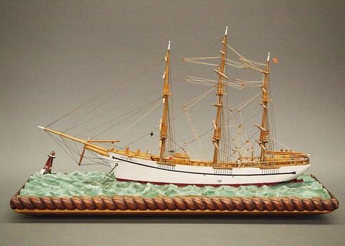 Hand-crafted ship's model