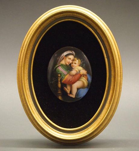 European plaque, Madonna of the Chair