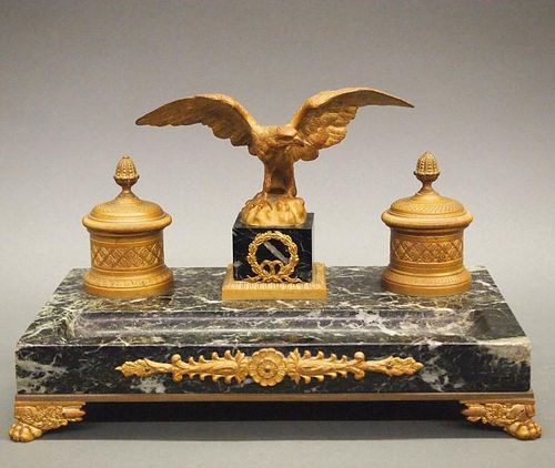 French marble inkstand