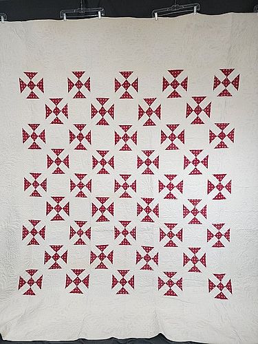 Antique c1850 Shoofly Variation Quilt