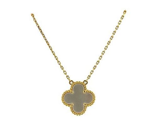 Van Cleef &amp; Arpels Vintage Alhambra 18K Gold Pendant Necklace