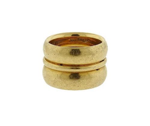 Fred 18K Gold Wide Band Ring
