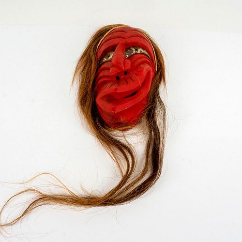 Artist Signed, Iroquois False Face Mask, Old Broken Nose