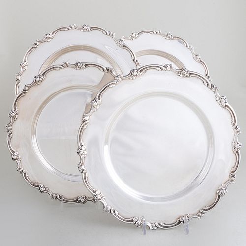 Set of Four American Silver Plates