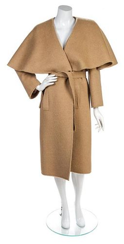 A Tiziani Camel Wool Coat, No Size.