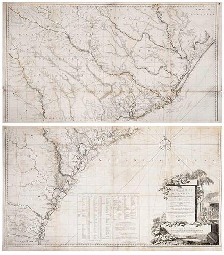 De Brahm/Faden - Map of South Carolina, 1780