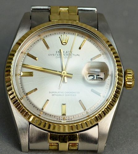 Rolex 14K stainless steel "Datejust" wristwatch with Jubilee bracelet, 1601, sn-3568570.