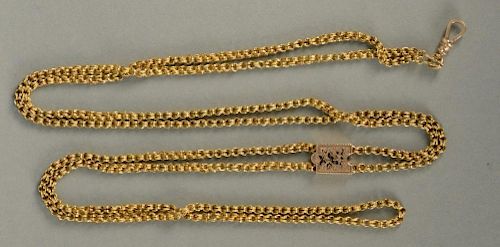 10K gold watch chain with slide. 
31.3 grams