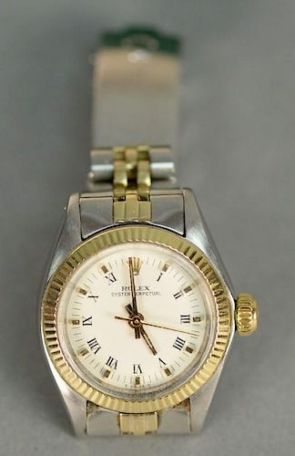 Rolex ladies wristwatch 14K/stainless steel Oyster perpetual 6719, sn-5604510, Jubilee.