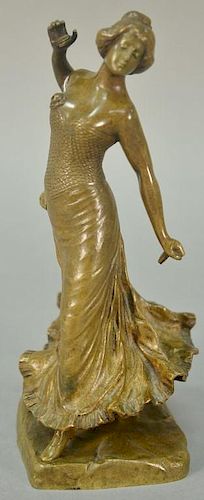 Victor Heinrich Seifert (1870-1953) 
bronze figure
Young Woman Dancing 
marked on base: V. Seifert 
ht. 8 1/2in.