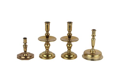 Four Brass Candlesticks