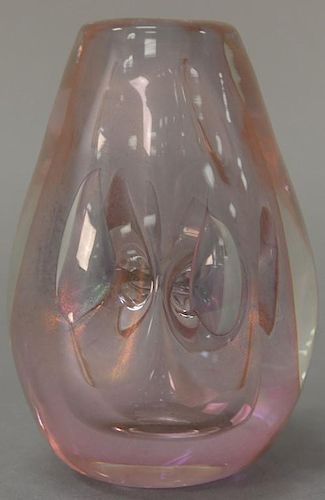 Dominick Labino (1910-1987) 
glass bud vase sculpture, untitled, same colors as Emergence 
signed on bottom: Labino 8-1978 
h