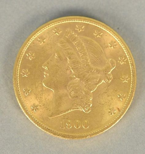 $20 Liberty gold coin, 1900.