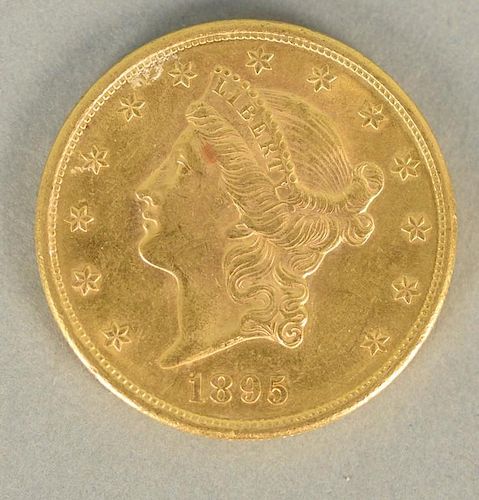 $20 Liberty gold coin, 1895s.