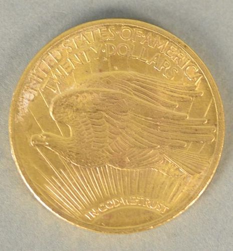 $20 Saint Gaudens gold coin, 1922.