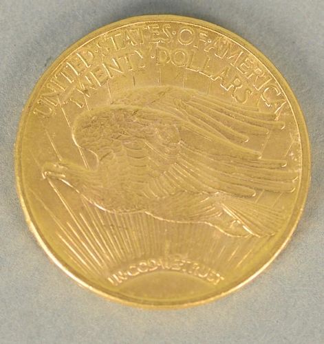 $20 Saint Gaudens gold coin, 1914.
