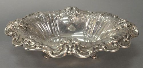 Reed & Barton Francis I sterling silver repousse footed bowl, marked: Reed & Barton sterling X566F Francis I. 
ht. 2 1/2in., 
