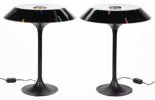 ART MODERN STYLE PAIR OF TABLE LAMPS