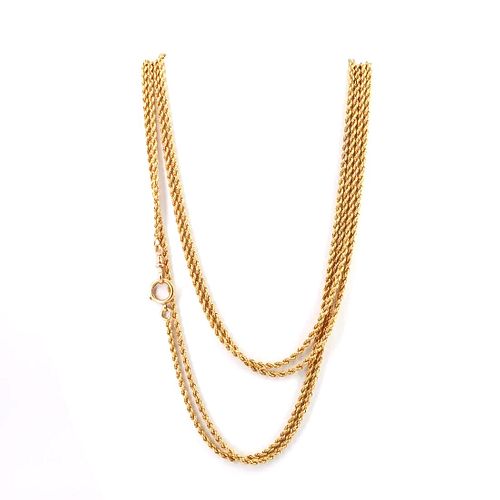 74 Inches long Antique 18k Gold Chain