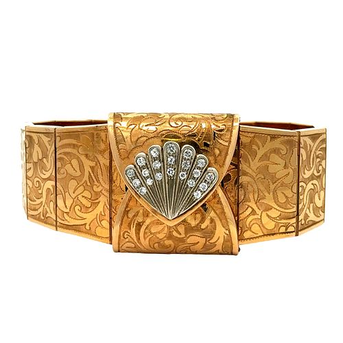 Omega ladies 18k Gold watch Bracelet with Diamonds