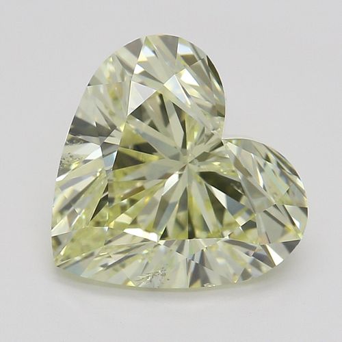 2.01 ct, Natural Fancy Light Yellow Even Color, SI1, Heart cut Diamond (GIA Graded), Appraised Value: $28,400 