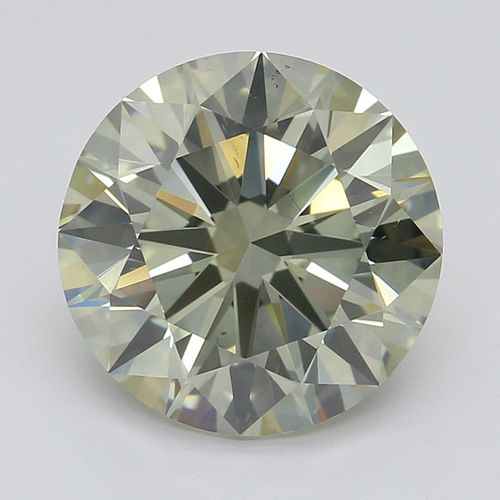 2.01 ct, Natural Fancy Grayish Greenish Yellow Even Color, SI1, Round cut Diamond (GIA Graded), Appraised Value: $26,700 